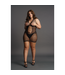 Le Désir Seductive Plus Size Peekaboo Fishnet Halter Dress XXL-5XL