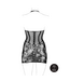 Le Désir Sexy Black Halter Corset Dress with Lace & Fishnet - XL to 4XL