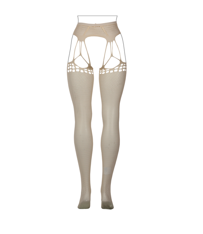 Le Désir Stilvolle Strumpfhose ohne Schritt mit einzigartigem Streifenmuster für Damen
