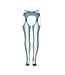 Le Désir Le Désir Strappy Taille Jarretelpanty Open Kruis XL-4XL Blauw