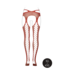 Le Désir Verführerische Queen Size Strumpfhalterleggings mit offenem Kreuznaht – Rot XL-4XL