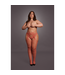 Le Désir Jarretellegging XL-4XL Met Strappy Taille En Open Achternaad Rood