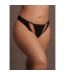 Le Désir Le Désir Mesh Slip Open Kruis Zwart Plus Size Elasticiteit