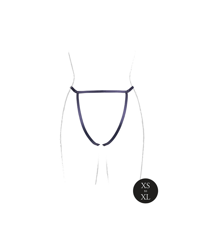Le Désir Aimé Adjustable Briefs with Gold Accents - Edgy & Sweet Design