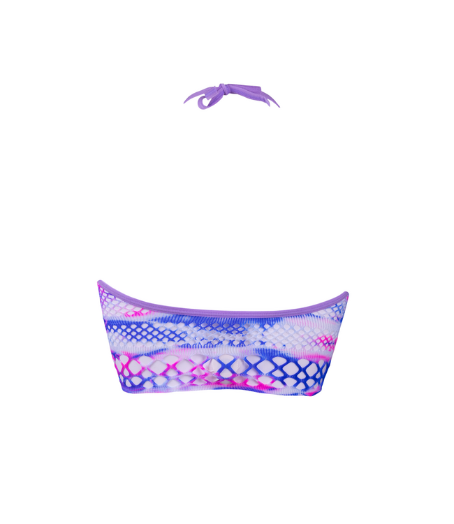 Le Désir Stylisches Neckholder-Crop-Top mit Bling-Sticker für Festivals – S-XL