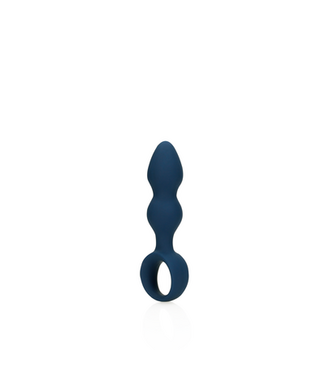 Loveline Teardrop Shaped Anal Plug - Small Baltic Blue Silicone for Beginners