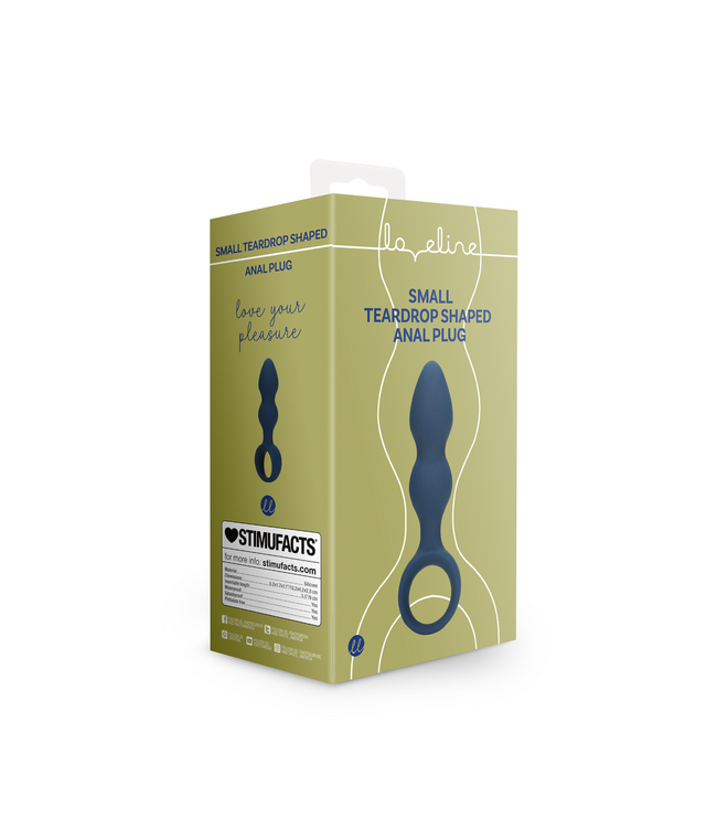 Loveline Teardrop Analplug Klein 13,2 cm – Baltisches Blau für sanfte Entdeckung