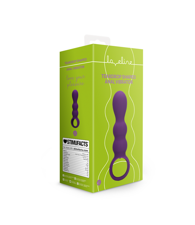 Loveline Loveline Teardrop Anal Vibrator 16.6 cm - Intense Purple Pleasure