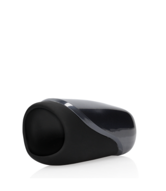 Loveline Intense Pleasure Vibrating Masturbator Sleeve - Liquorice Black
