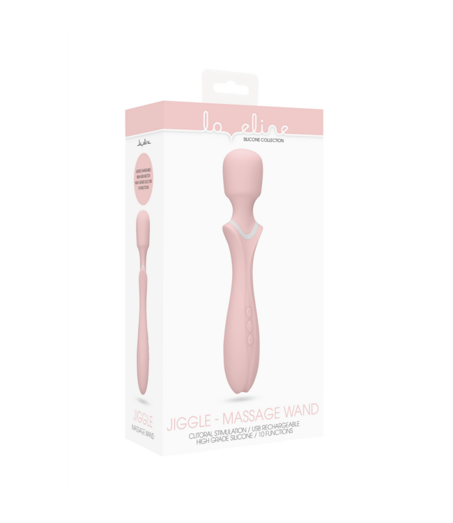 Loveline Jiggle Wand Massager - Water-Resistant with 10 Vibration Modes