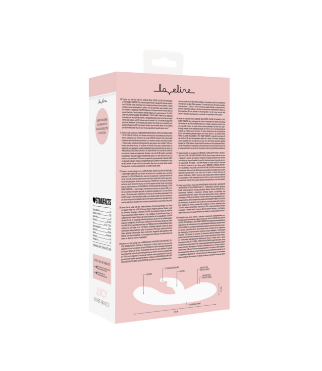 Loveline Loveline Dual Motor G-Spot Rabbit Vibrator Pastel Roze Met Oplaadfunctie