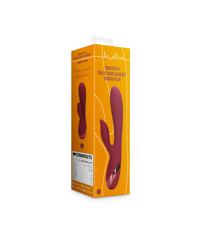 Loveline Bordeaux Smooth Silicone Rabbit Vibrator - Dual G-Spot & Clitoral Bliss