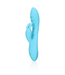 Loveline Blauwe Loveline Ribbed Ultra Soft Siliconen Rabbit Vibrator 12,5 cm
