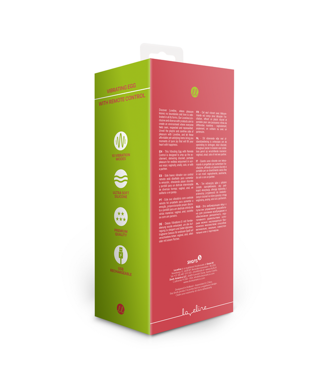 Loveline Loveline By Shots Afstandsbediening Vibrerend Ei Roze Compact & Stijlvol