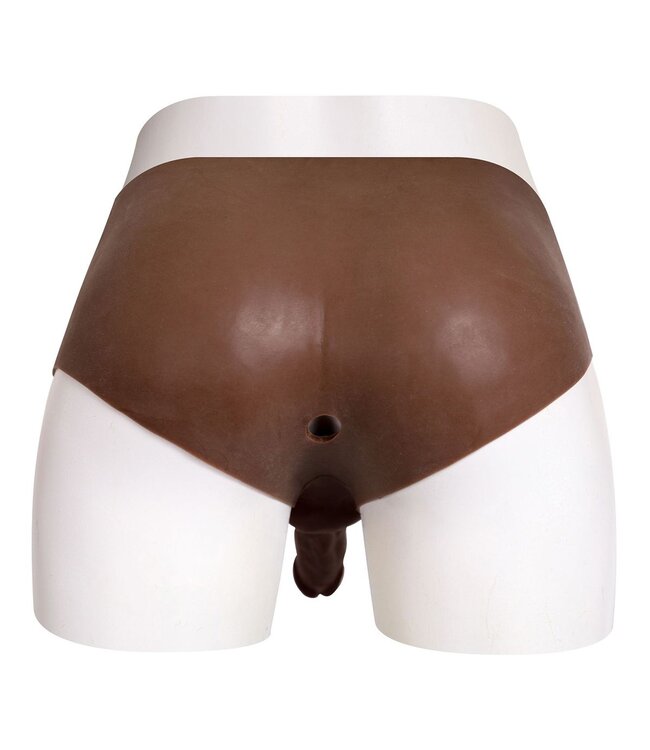 XX-DreamsToys Ultra-realistischer Silikonpenis L – 28 cm, dunkel, mit feinen Details
