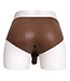 XX-DreamsToys Silicone Realistische Penis L Donker 28 cm Met Navelvorm En Poederfinish