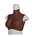 XX-DreamsToys Silicone Borstprothese Donker Met Realistische Tepels - Maat S (C Cup)