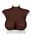 XX-DreamsToys Silicone Borstprothese XL Donker H Cup Met Realistische Tepels En Comfort
