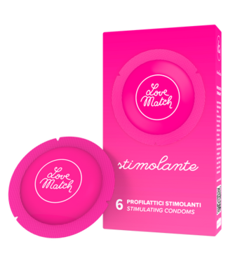 Love Match Stimolante Ribs & Dots Condoms - Extra Pleasure, Safe & Phthalate-Free