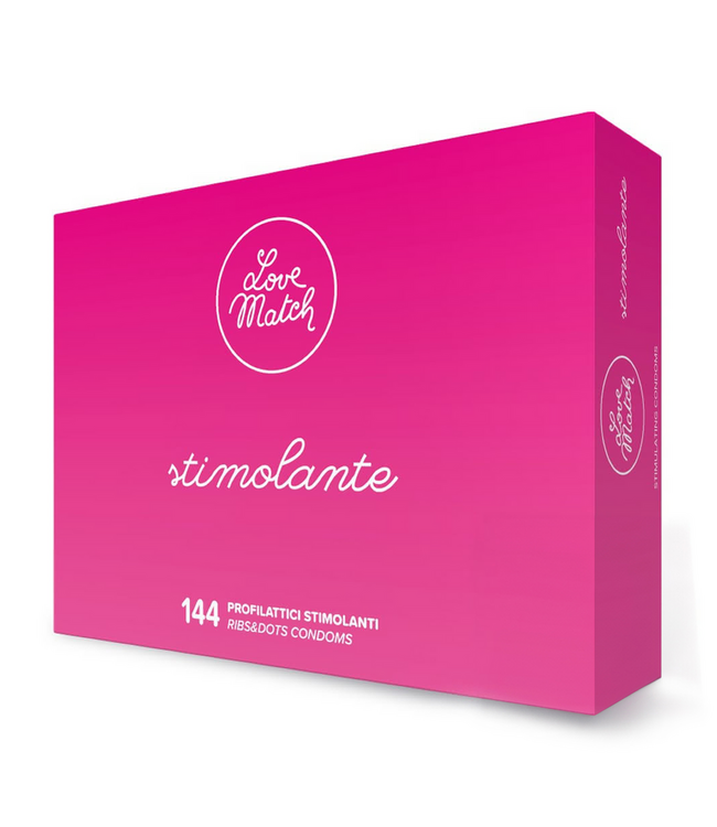 Love Match Stimolante Ribs & Dots Condoms - Extra Pleasure, Safe & Phthalate-Free