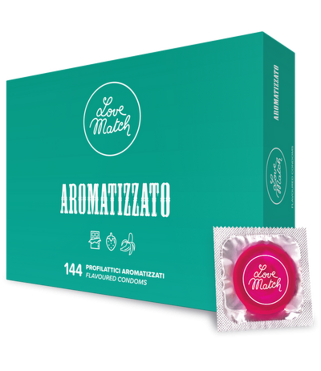 Love Match Verführerische Aromakondome: Schokolade, Erdbeere & Banane genießen