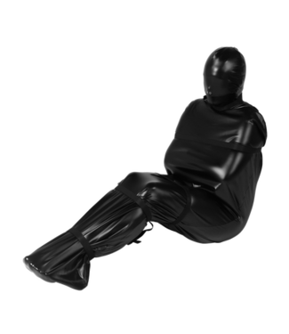 Ouch! Xtreme Latex/PVC Bodybag Met Nylonriemen En Ademneusopeningen Voor BDSM