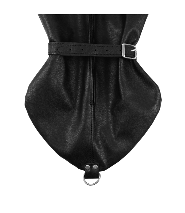 Ouch! Xtreme Verstellbarer schwarzer PU-Armbinder mit Reißverschluss für BDSM-Genuss