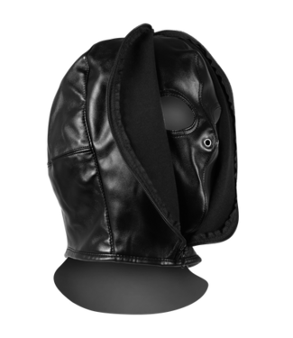 Ouch! Xtreme Comfortable Bondage Mask with Zipper | Adjustable PU Leather Blindfold