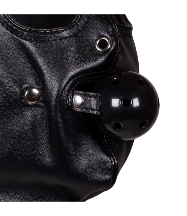 Ouch! Xtreme Hoofdharnas Blinddoek Met Ademend Ball Gag Voor Diepe Sensaties