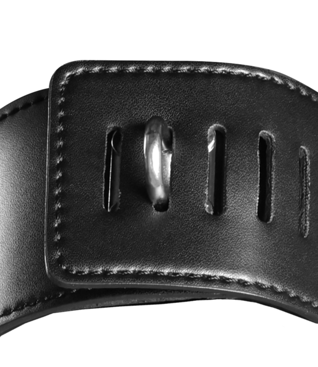 Ouch! Xtreme Leren Hoofdharnas Met Ritsmond Sluiting En Slot Voor Bdsm Controle