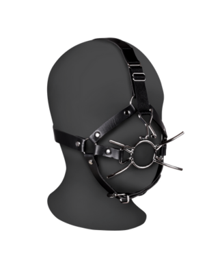 Ouch! Xtreme Hoofdharnas Met Spider Gag En Verstelbare Neushaken Voor Bondage Veiligheid