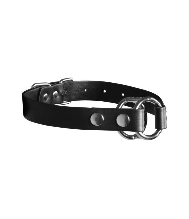 Ouch! Xtreme Orale Control Gag Zwart - Comfortabele Pasvorm Voor Diepe Sensaties