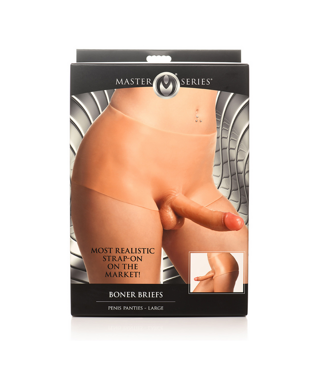 XR Brands Silikon-Penishose mit Dildo - Dehnbare Fantasie-Shorts für Herren