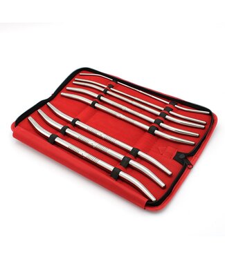 Kiotos Steel Kiotos Steel Dubbelzijdige Roestvrijstaal Dilator Set 8 Stuks Met PU-Etui