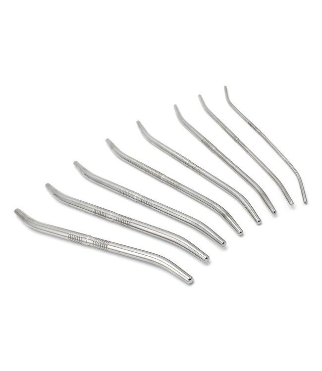 Kiotos Steel 8-Piece Stainless Steel Double-End Curve Dilator Set with Case