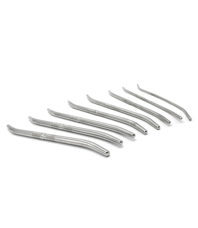 Kiotos Steel Kiotos Steel Dubbelzijdige Roestvrijstaal Dilator Set 8 Stuks Met PU-Etui