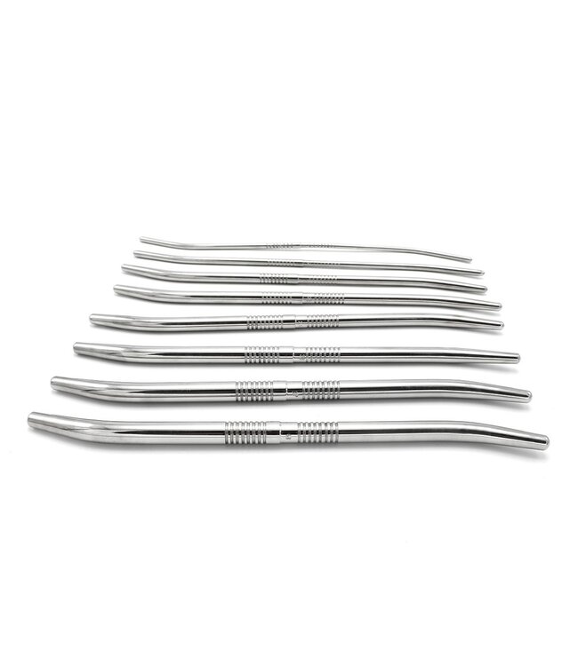 Kiotos Steel Kiotos Steel Dubbelzijdige Roestvrijstaal Dilator Set 8 Stuks Met PU-Etui