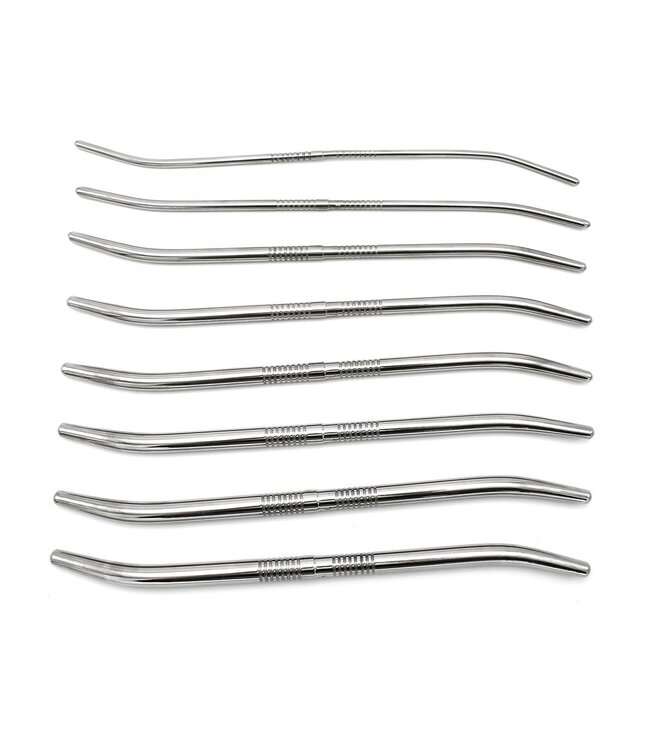 Kiotos Steel 8-Piece Stainless Steel Double-End Curve Dilator Set with Case