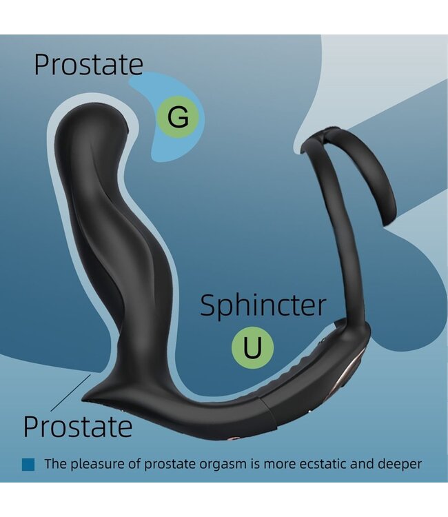 Sevanda Sevanda Prostaat Stimulator Met Cock Ring Van Siliconen En ABS