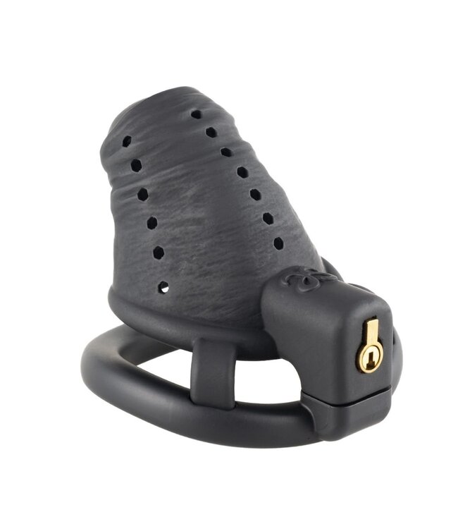 Sevanda Sevanda Chastity Cage Kort Zwart ABS Met Koper Ringmaat 4.5-5.5 cm