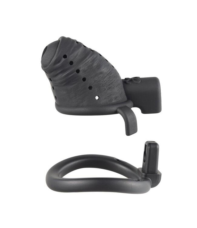 Sevanda Sevanda Chastity Cage Kort Zwart ABS Met Koper Ringmaat 4.5-5.5 cm