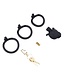 Sevanda Sevanda Chastity Cage Kort Zwart ABS Met Koper Ringmaat 4.5-5.5 cm