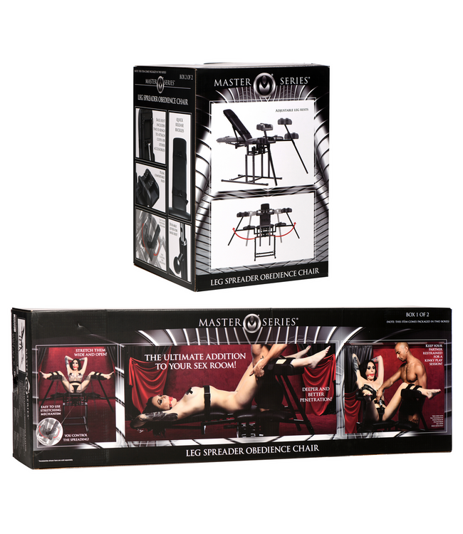 Master Series Verstelbare Bondage Leg Spreader Stoel Met Comfortpads En Duurzaam Frame
