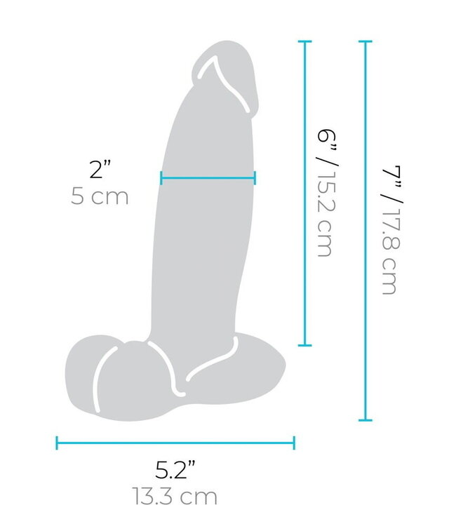 B-Vibe Slipskin Girthy Dildo - Realistic Pleasure, Flexible & Suction Cup