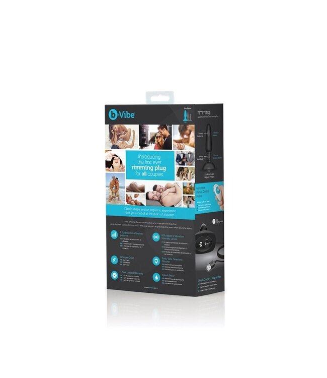 B-Vibe B-Vibe Dual Motor Rimming Plug 15 cm Met Roterende Massageparels En Afstandsbediening