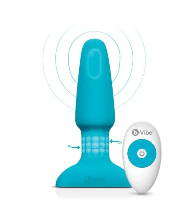 B-Vibe Rimming 2 Premium Buttplug 15 cm – Doppelte anale Vergnügen mit Fernbedienung
