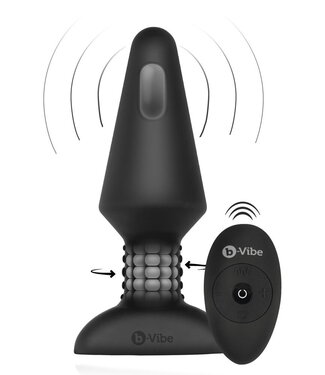 B-Vibe DualSensation Anale Vibrator Met Roterende Massageparels 16 cm