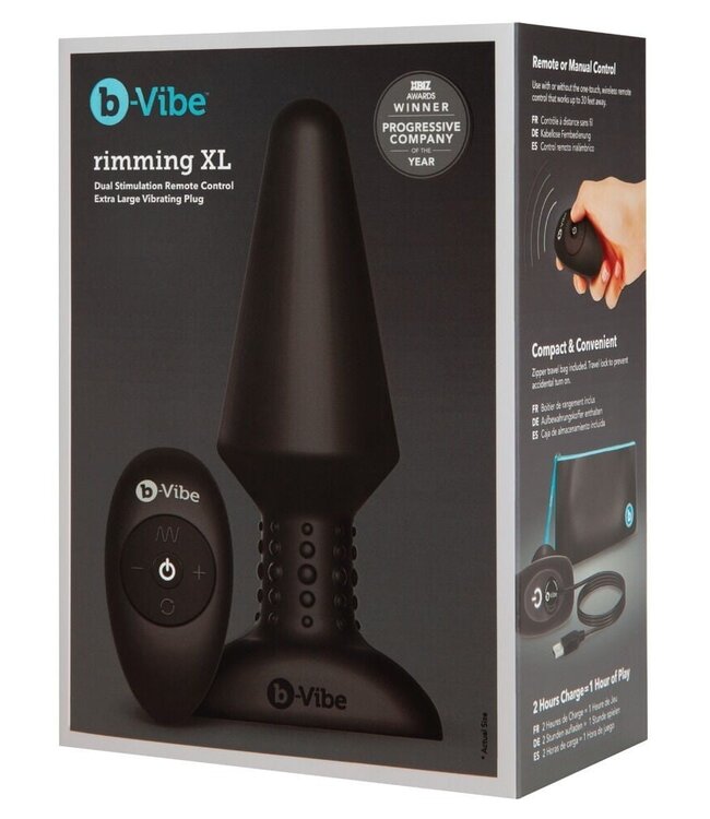 B-Vibe DualSensation Anale Vibrator Met Roterende Massageparels 16 cm
