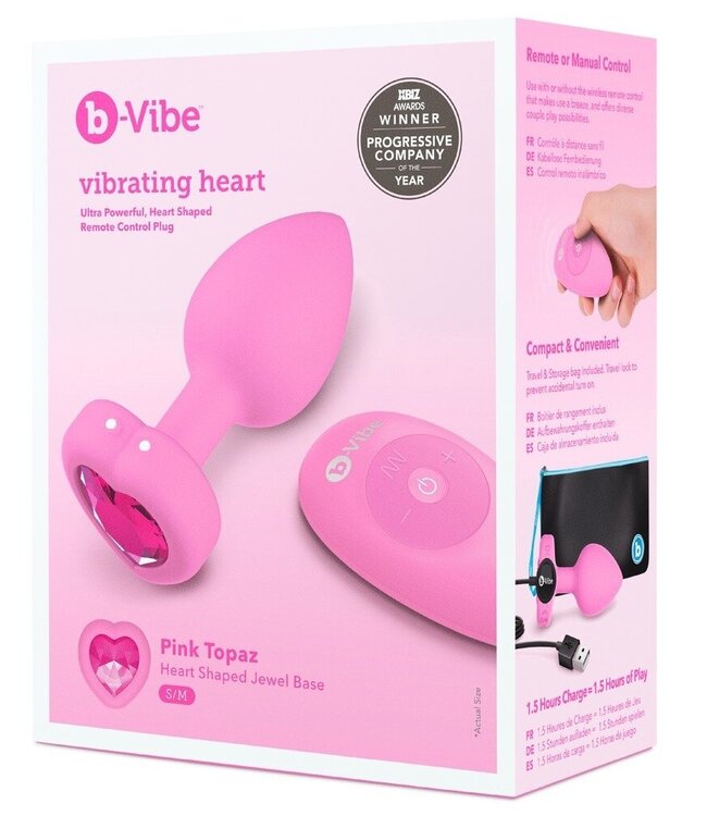 B-Vibe Vibrierender Herzplug Deluxe 1,5 cm – Diskretes Vergnügen in 2 Farben