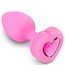 B-Vibe Premium 1.5cm Vibrating Heart Plug - Silent Pleasure in 2 Colors